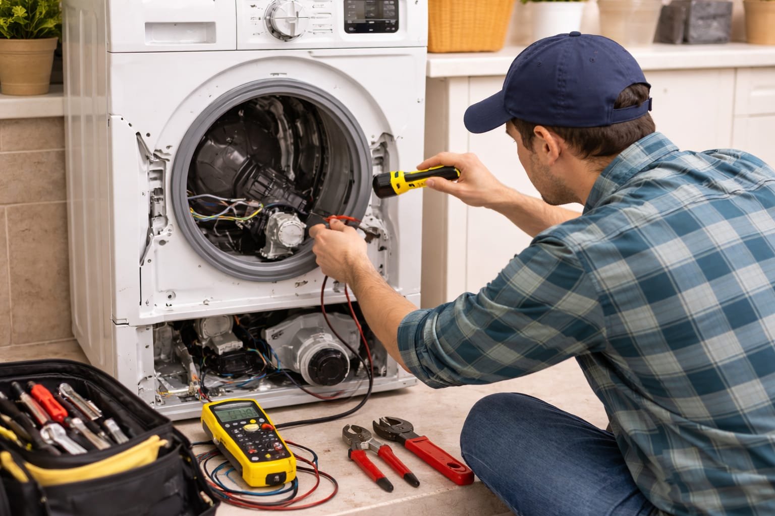 Washing machine repair and diagnosis service in Angul by Q Tech