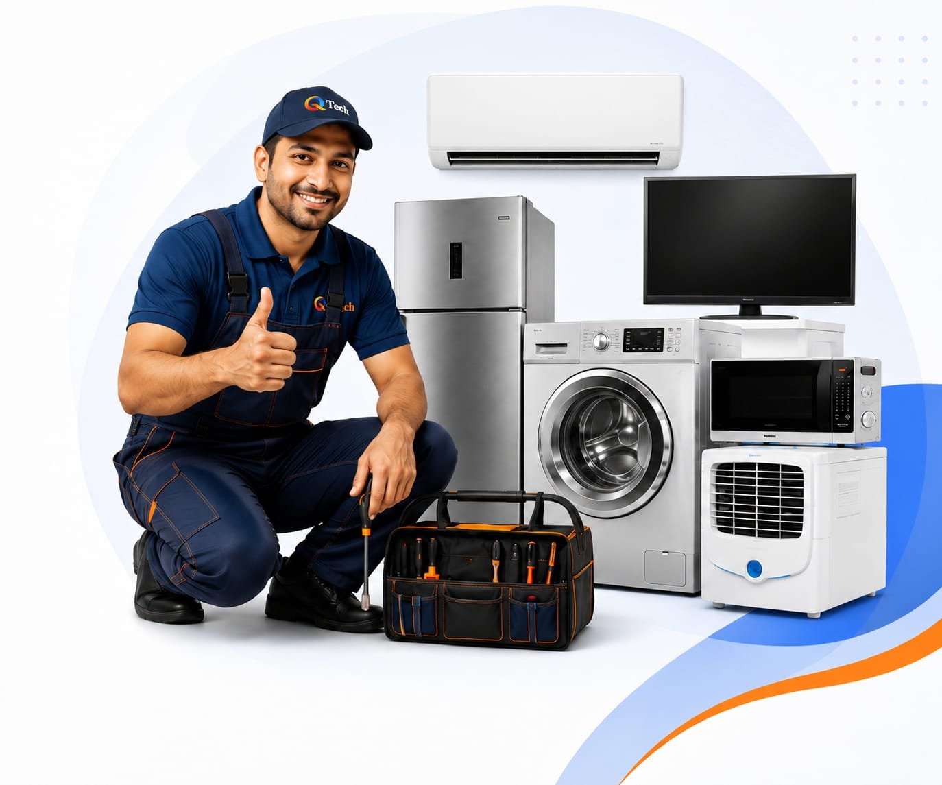 Q TECH doorstep home appliance repair technician